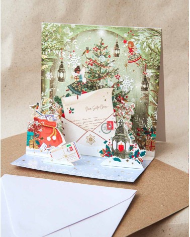 Big 3D Christmas Card Letter to Santa - Christmas time - Agapics