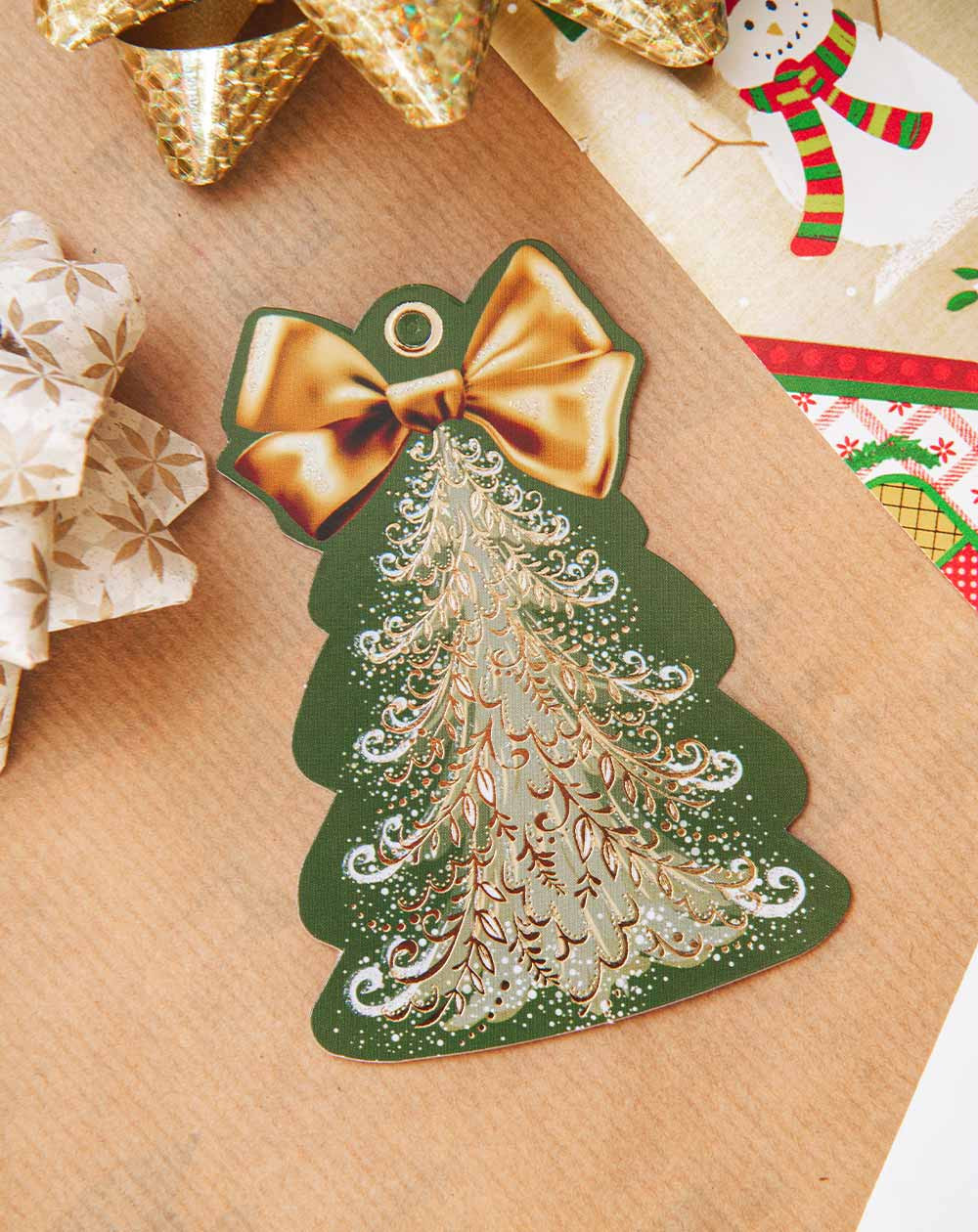 Small Christmas Gift Card Christmas Tree - gift bag tag - Agapics