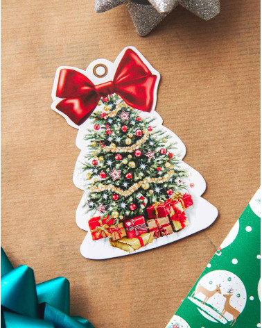 Small Christmas Gift Card Decorated Christmas tree