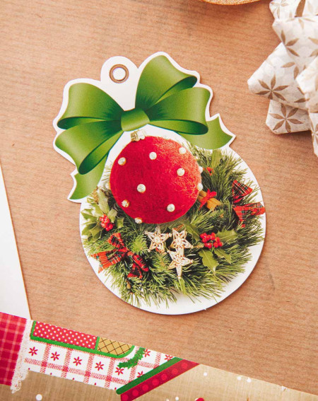 Small Christmas Gift Card Christmas ball - gift's tag - Agapics