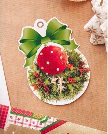 Small Christmas Gift Card Christmas ball - gift's tag - Agapics