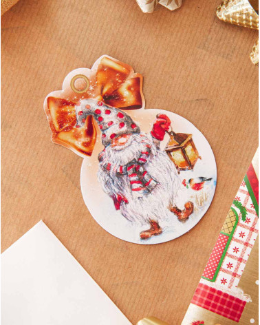 Small Christmas Gift Card Elf with light - Agapics