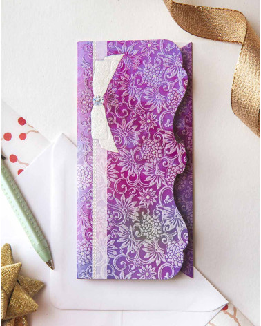 Pocket Card Purple shine - Money pocket postcards - Agapics