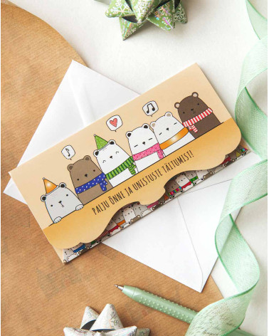 Pocket Card Bears - Moneypocket cards for kids - Agapics