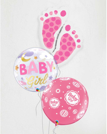 Big Balloon Bouquet Baby Girl - Balloons for baby girls - Agapics