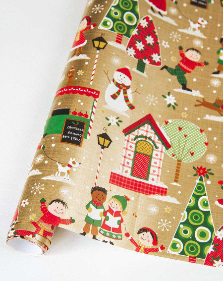 Wrapping paper Happy Christmas 2m - Wrapping gifts - Agapics