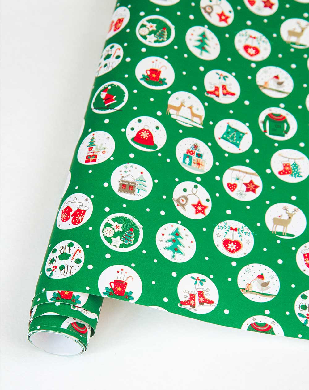 Wrapping paper Christmas temples 2m - Gift packing - Agapics