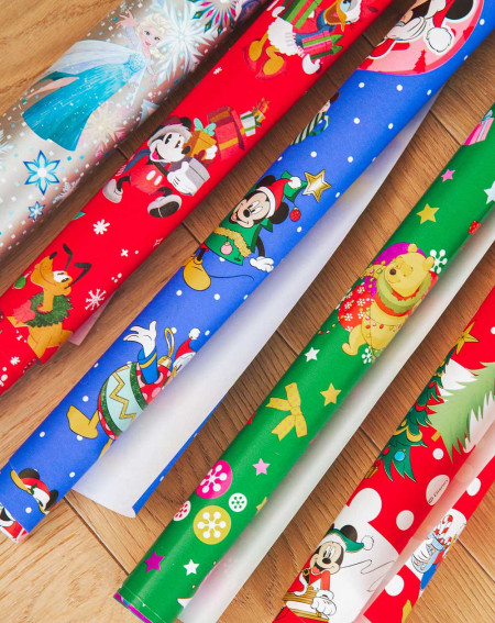 Wrapping Paper Disney characters 2m blue - Holiday wrapping - Agapics