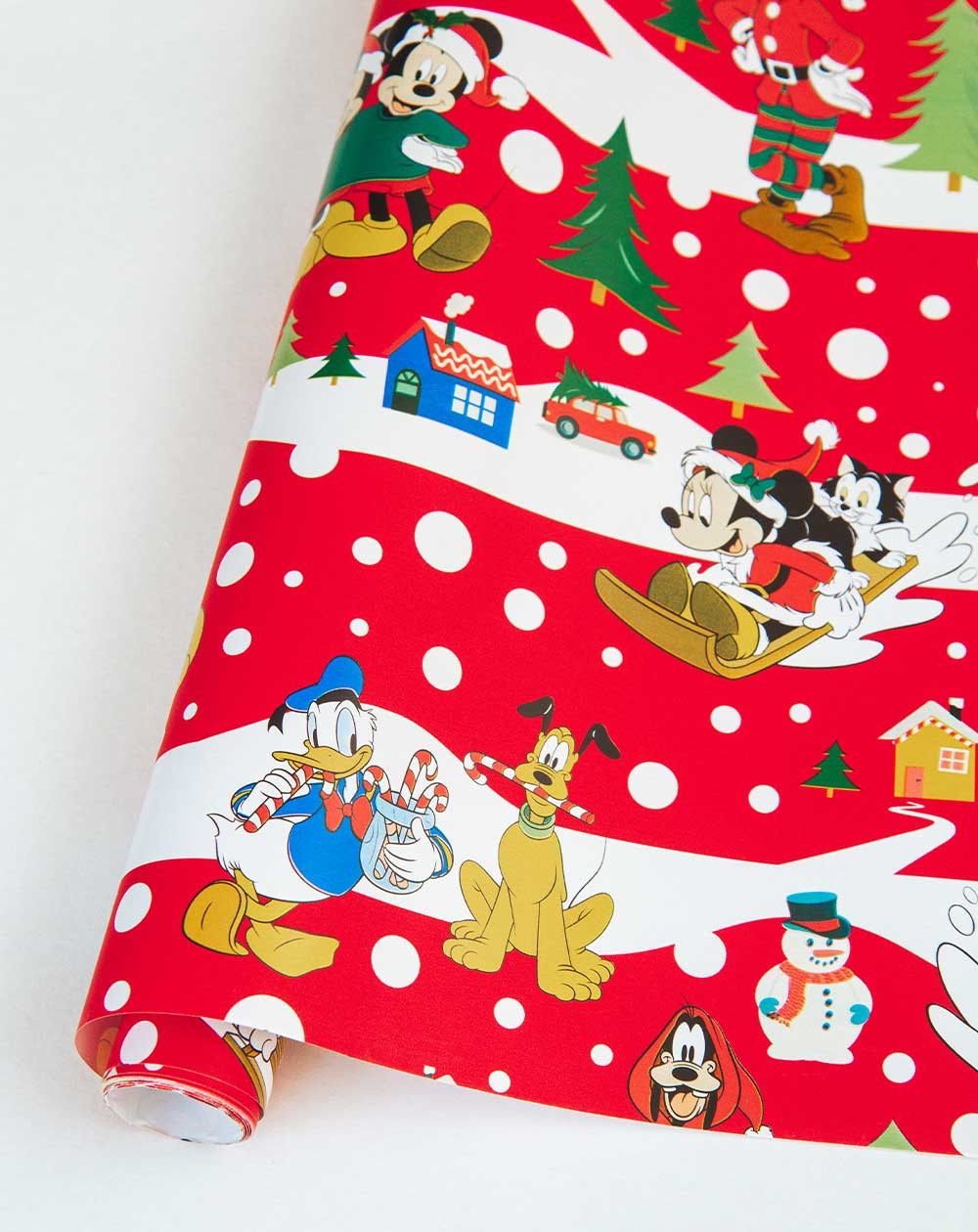 Wrapping paper Disney characters 2m red - Christmas wrapping - Agapics