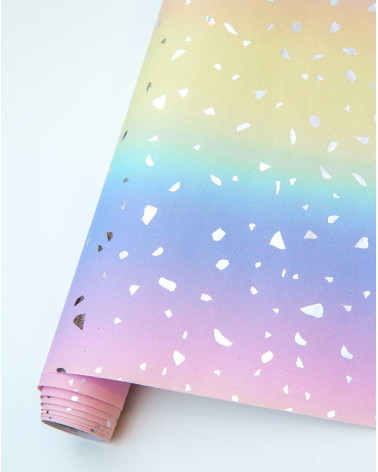 Wrapping paper Silver spots ombre 1,5m