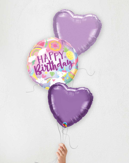 Balloon Bouquet Sweet Birthday purple - Balloons in a box - Agapics