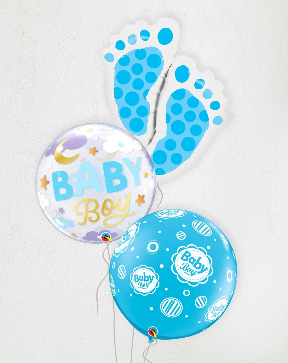 Big Balloon Bouquet Baby Boy feet