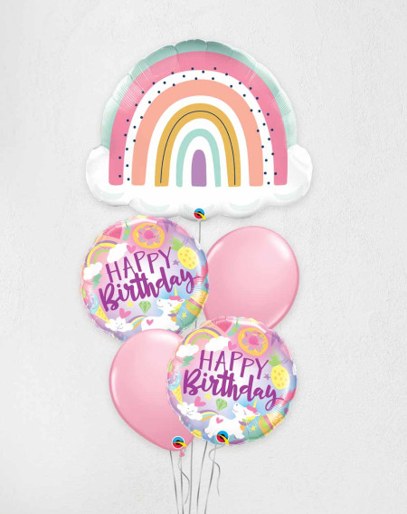 Big Balloon Bouquet Rainbow Sweet Birthday