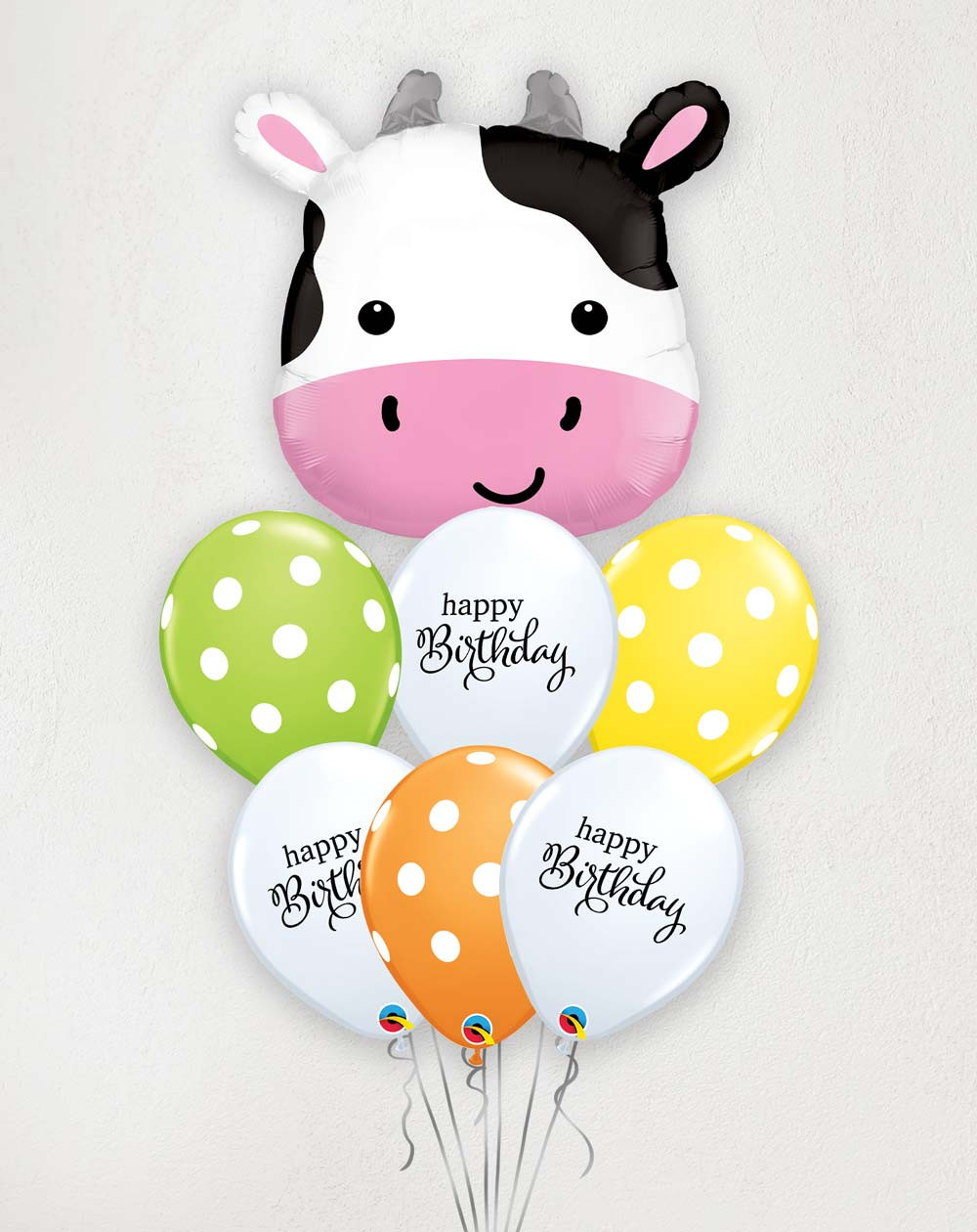 Big Balloon Bouquet Birthday Cow