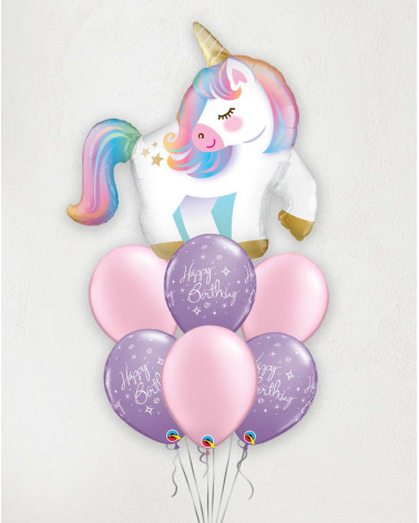 Big Balloon Bouquet Birthday Unicorn