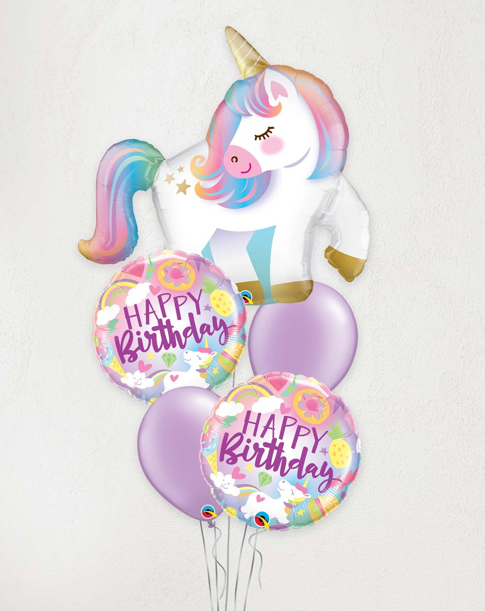 Big Balloon Bouquet Birthday Unicorns