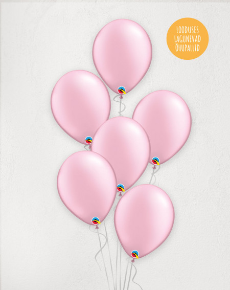 M Balloon Bouquet Light Pink with helium