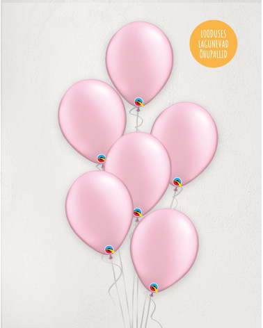 M Balloon Bouquet Light Pink with helium