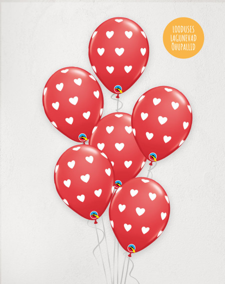 M Balloon Bouquet White Hearts