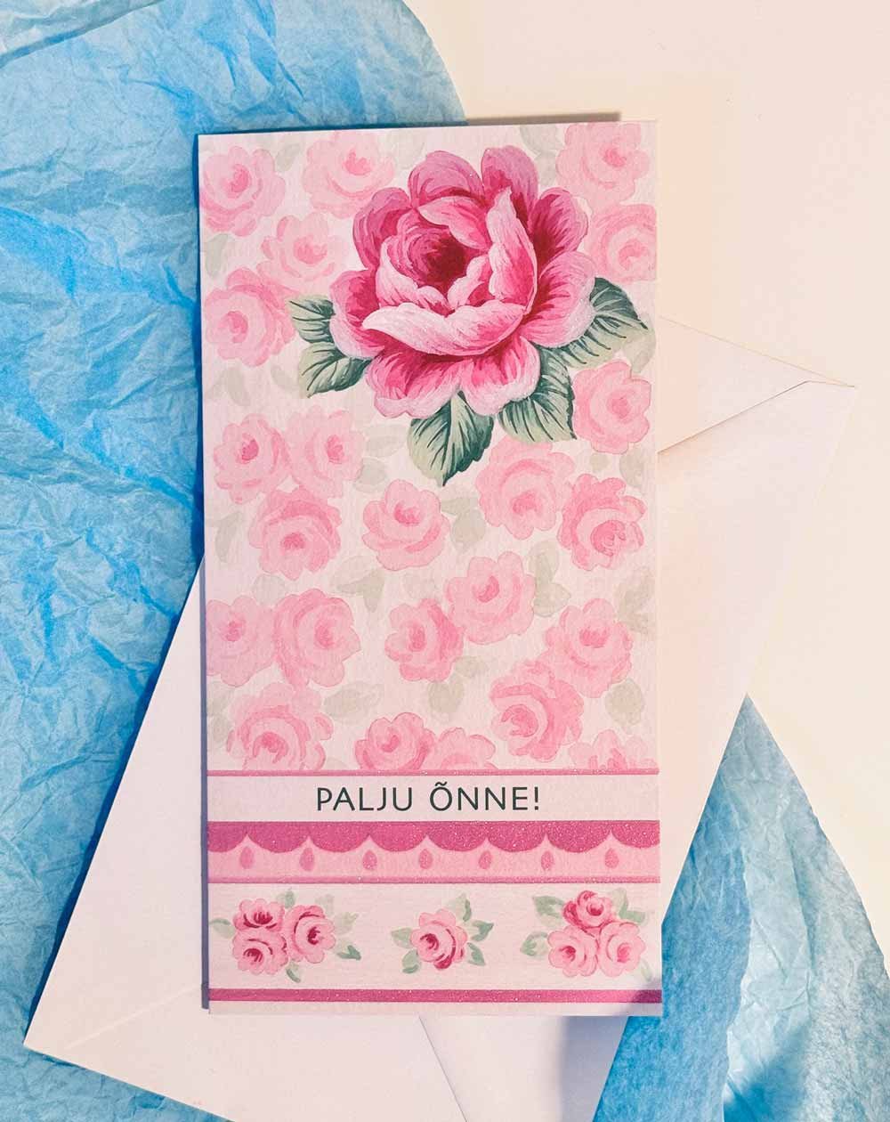 Pocket Card Pink flowers