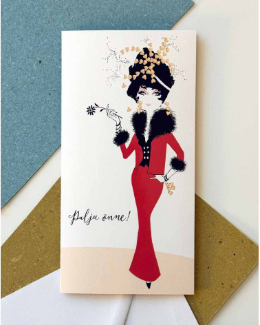 Pocket Card Woman with flower