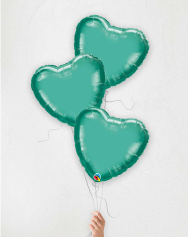 Balloon Bouquet Green hearts