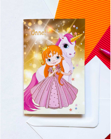 Card The Princess and Unicorn