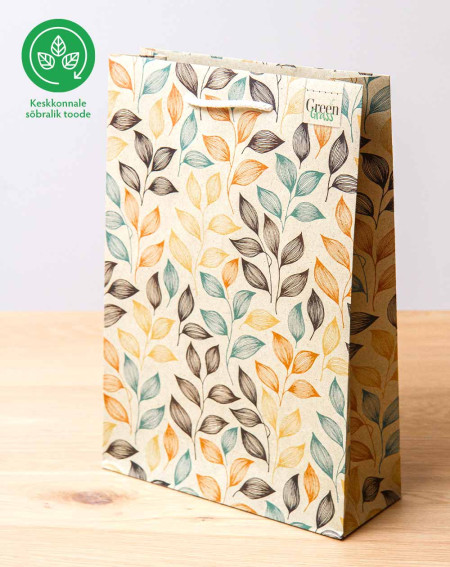 Grass Large Gift Bag L Leaves