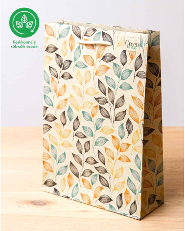 Grass Large Gift Bag L Leaves