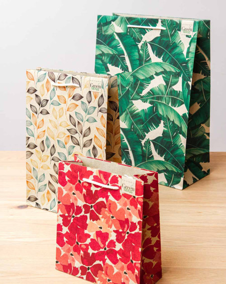 Grass Large Gift Bag L Leaves