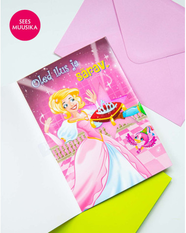Music Greeting Card Birthday Princess