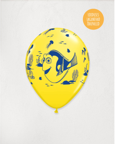 Latex Balloon Yellow Dory - Kids party balloons - Agapics