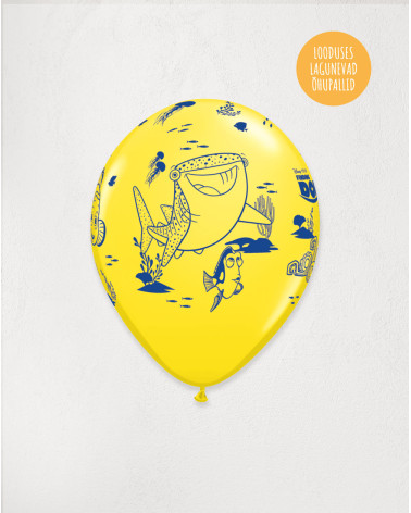 Latex Balloon Yellow Dory - Kids party balloons - Agapics