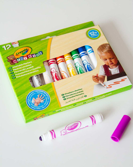 Crayola MiniKids Pestavad markerid 12tk - Koolikaubad - Agapics