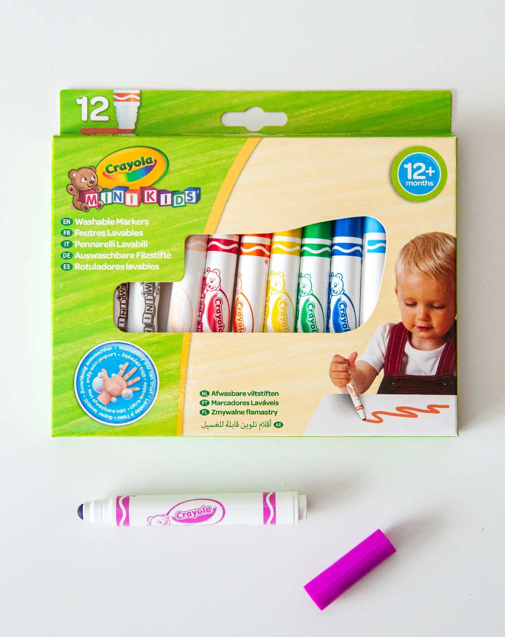 Crayola MiniKids Pestavad markerid 12tk - Koolikaubad - Agapics