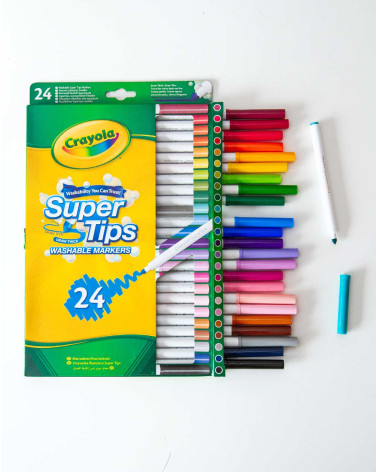 Crayola Supertips Washable markers 24pc - School supplies - Agapics