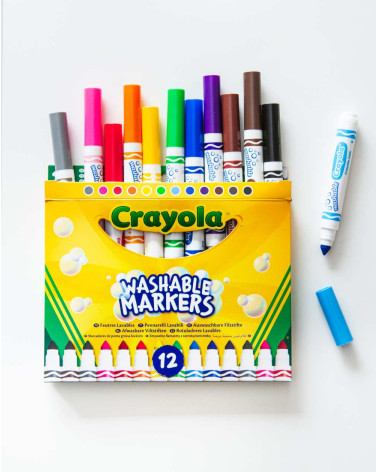 Crayola Pestavad markerid 12tk lai joon - Tagasi kooli vahendid - Agapics