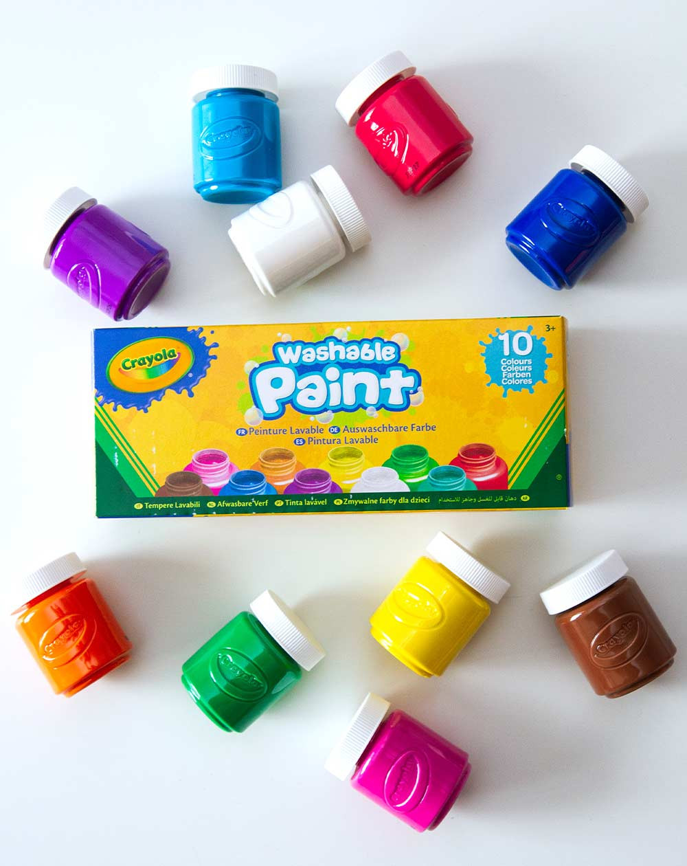 Crayola Washable paint bottles 10 colors - School supplies - Agapics