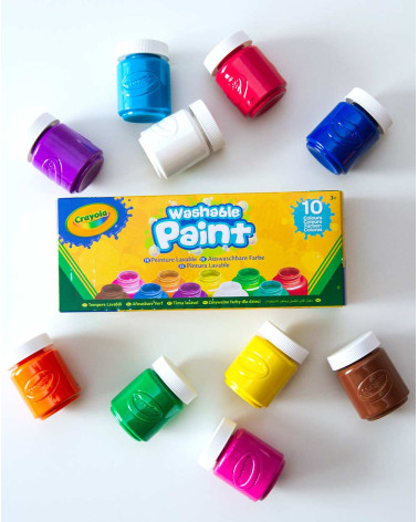 Crayola Washable paint bottles 10 colors - School supplies - Agapics