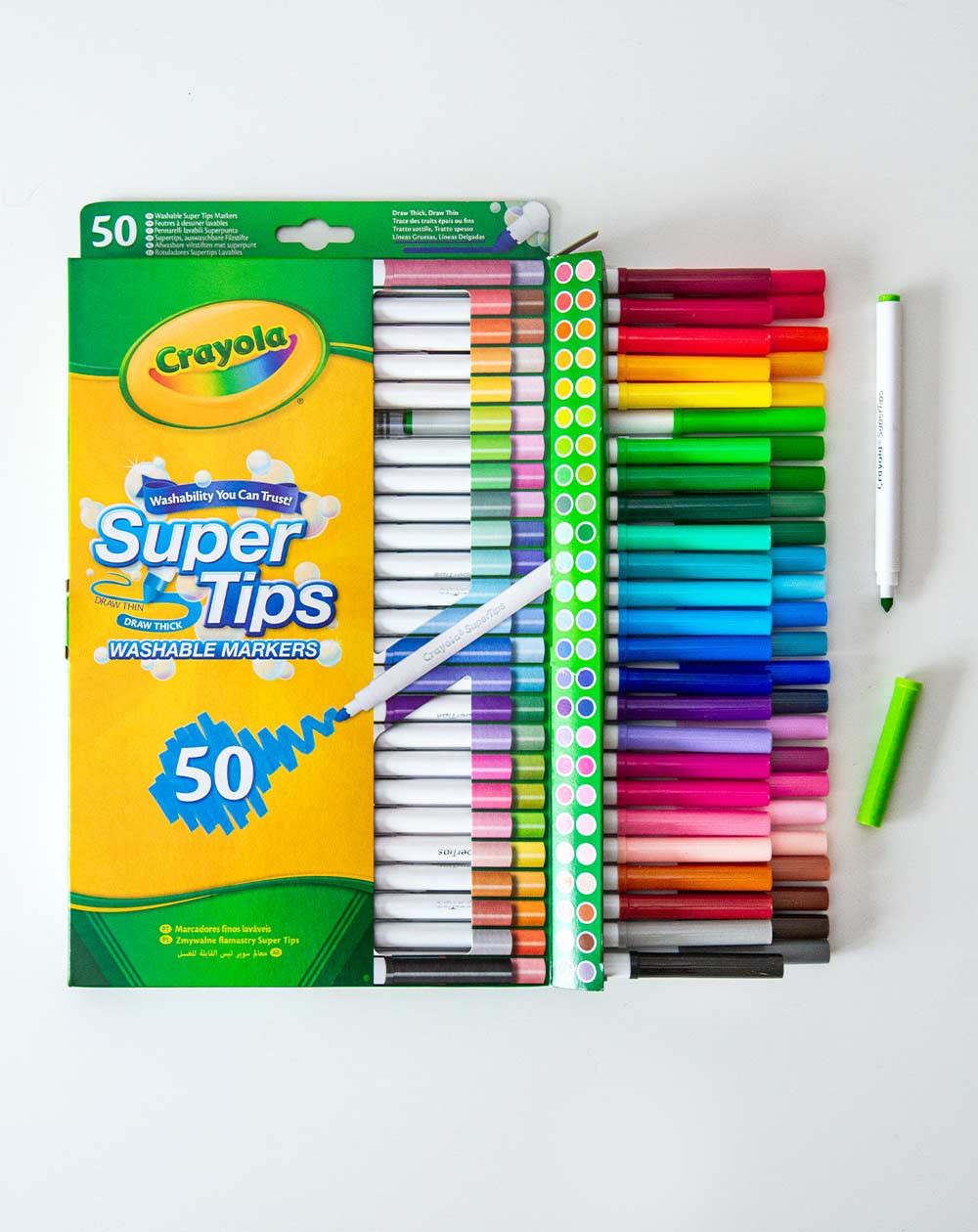 Crayola Pestavad markerid 50tk - Koolitarbed lastele - Agapics