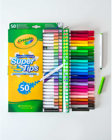 Crayola Pestavad markerid 50tk - Koolitarbed lastele - Agapics