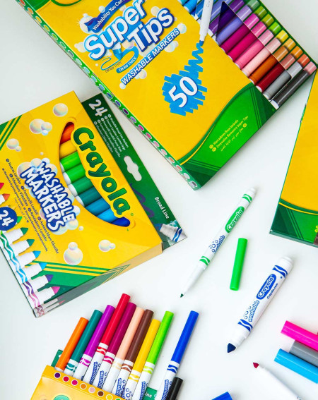 Crayola Pestavad markerid 50tk - Koolitarbed lastele - Agapics