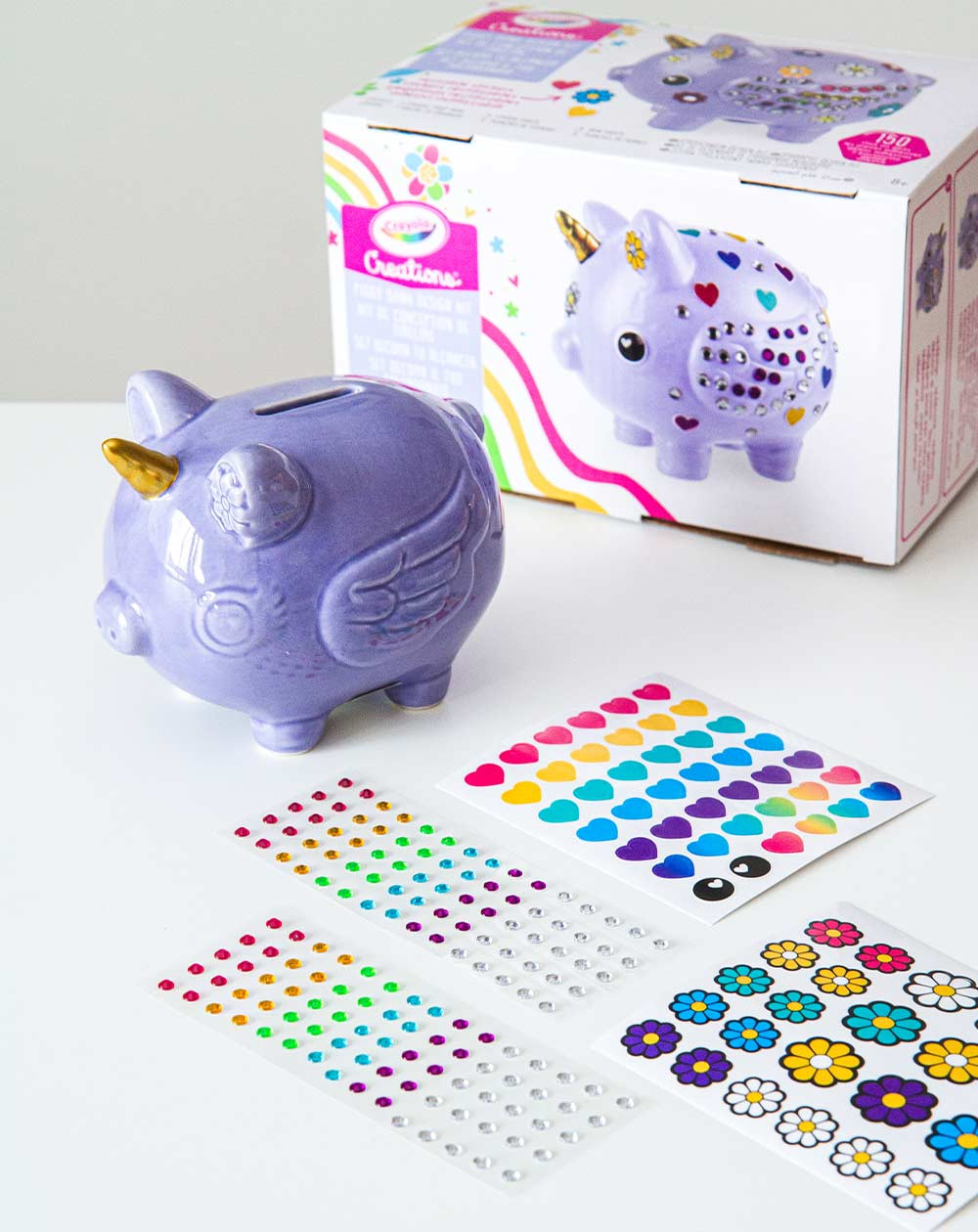 Crayola Creations Piggy Bank Design kit - Collecting money for kids - Agapics