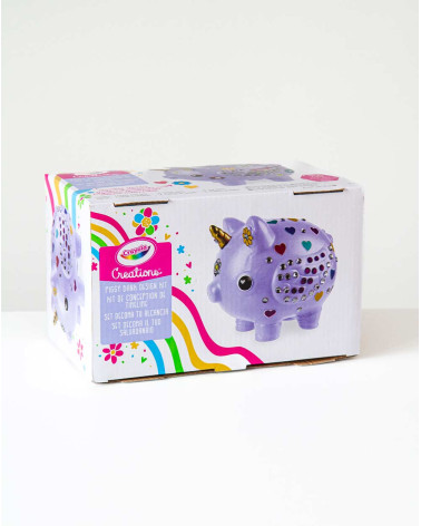 Crayola Creations Piggy Bank Design kit - Collecting money for kids - Agapics