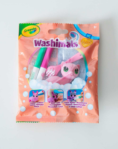 Crayola Washimals pastelne loomake roosa kiisupoeg - Kingid lastele - Agapics