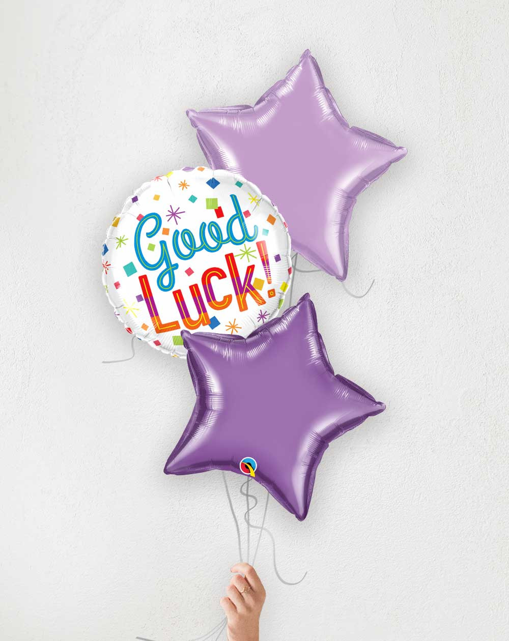 Balloon Bouquet Good Luck! purple stars - Order across Estonia - Agapics