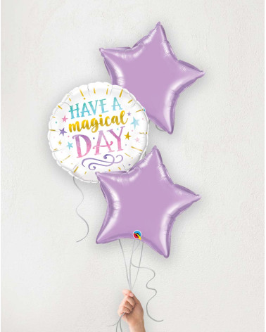 Balloon Bouquet purple stars Magical Day!
