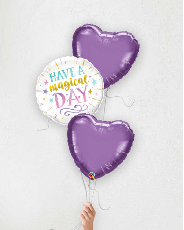 Balloon Bouquet purple hearts Magical Day!