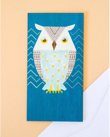 Pocket Card Owl - School graduation greetings - Agapics