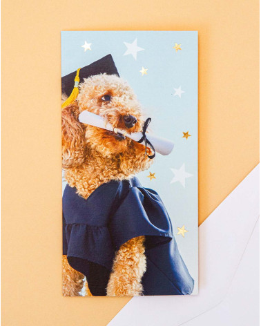 Pocket Card Dog - Greeting cards for graduation - Agapics